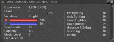 Signature for player Stark Testador