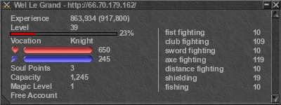 Signature for player Wel Le Grand